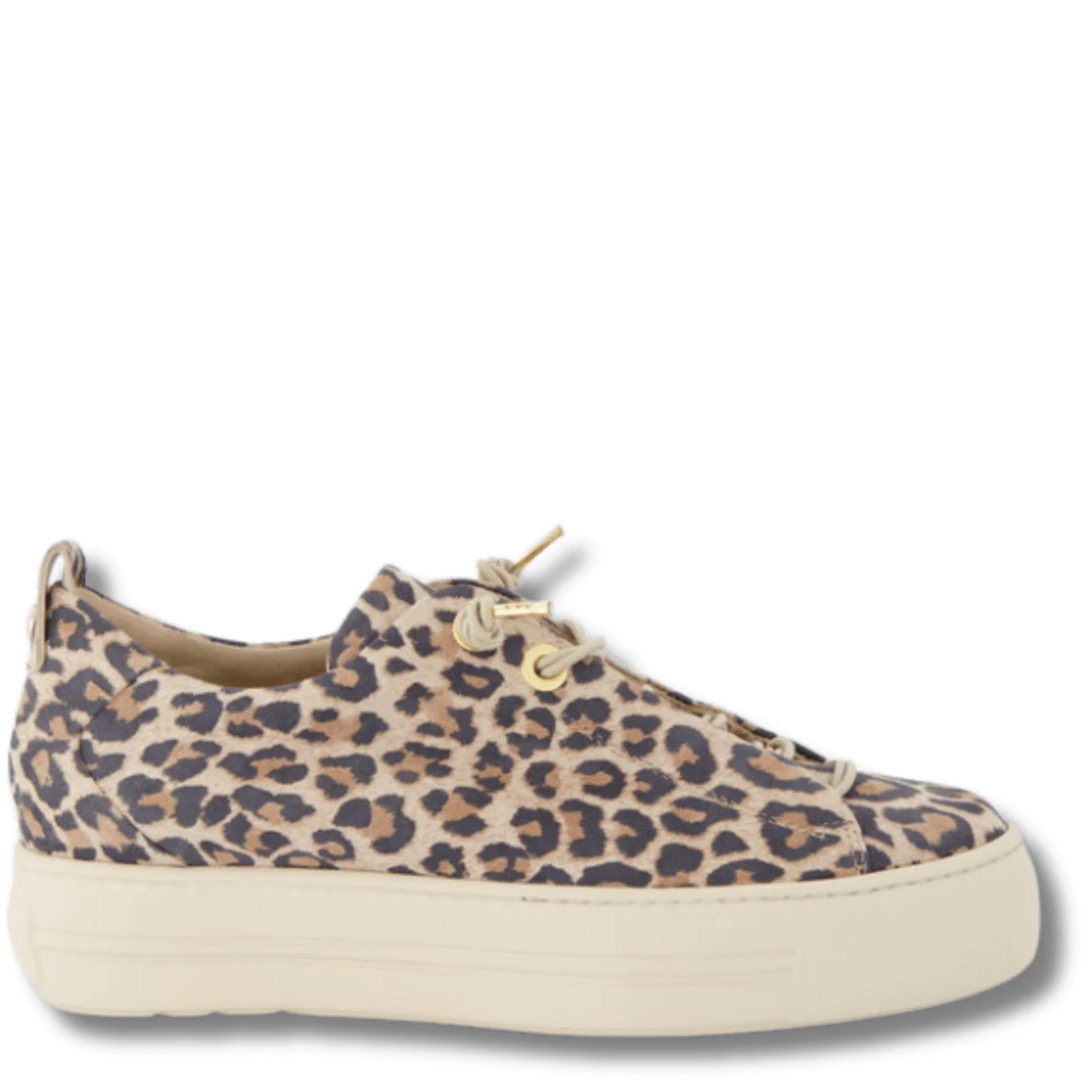 Paul Green Leopard Pattern Leather Elevated Sneakers