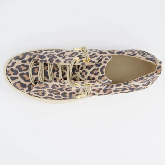 Paul Green Leopard Pattern Leather Elevated Sneakers - Image 2