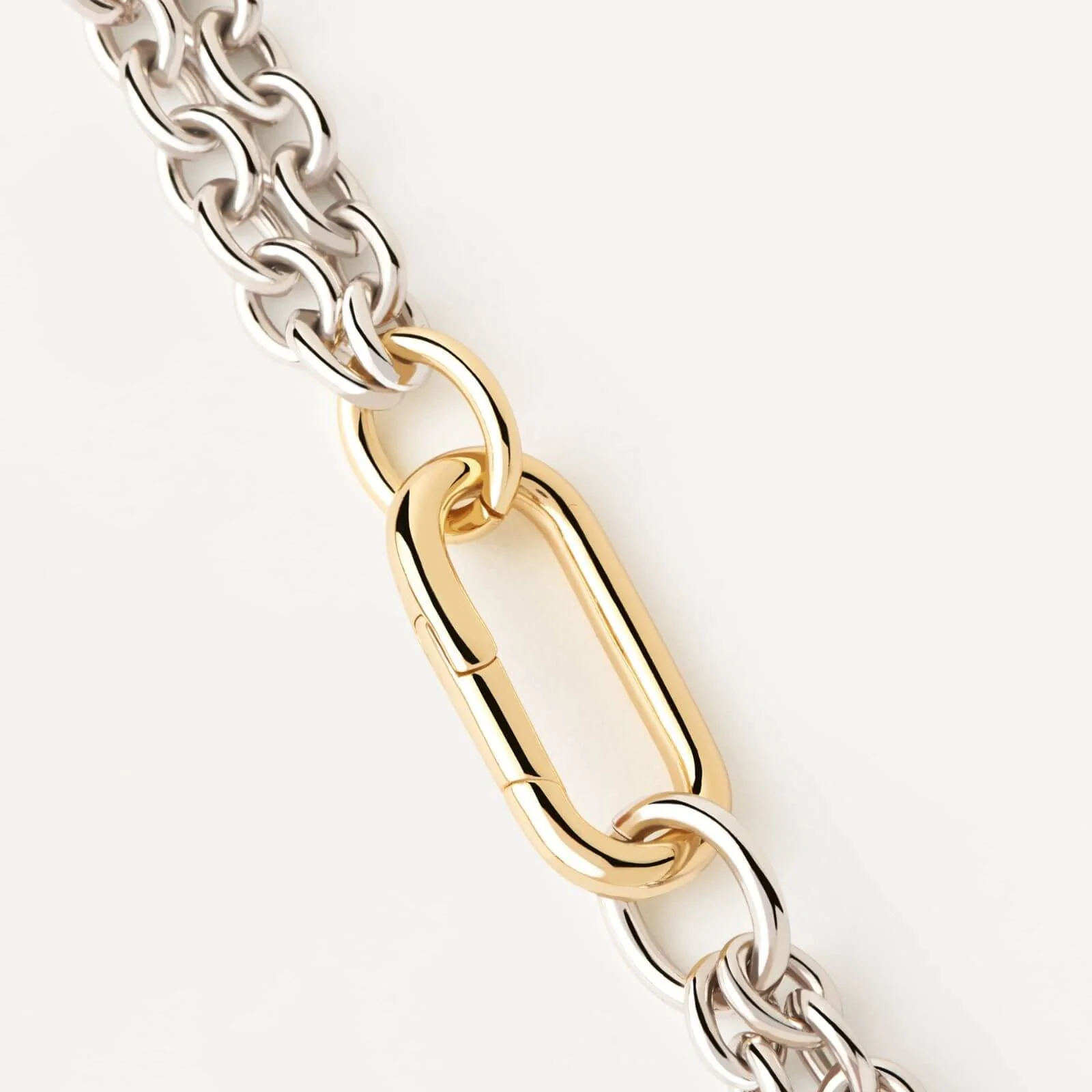 PDPAOLA Double Beat Two Tone Chain Necklace - Image 3