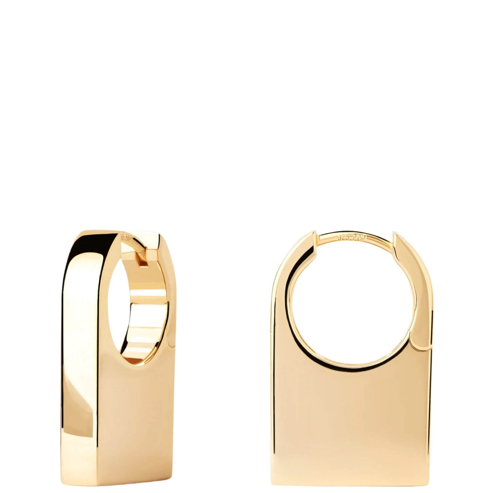 PDPAOLA Gold Chicago Hoop Earrings