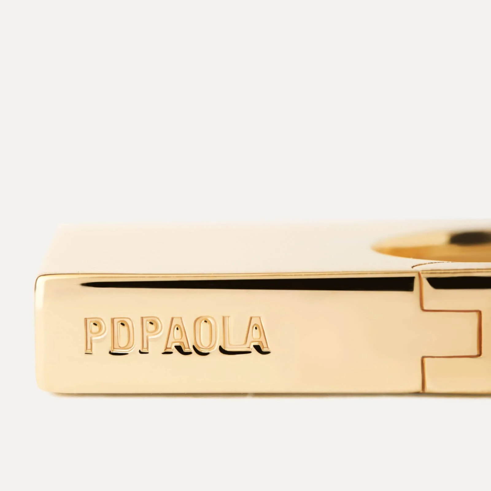 PDPAOLA Gold Chicago Hoop Earrings - Image 2
