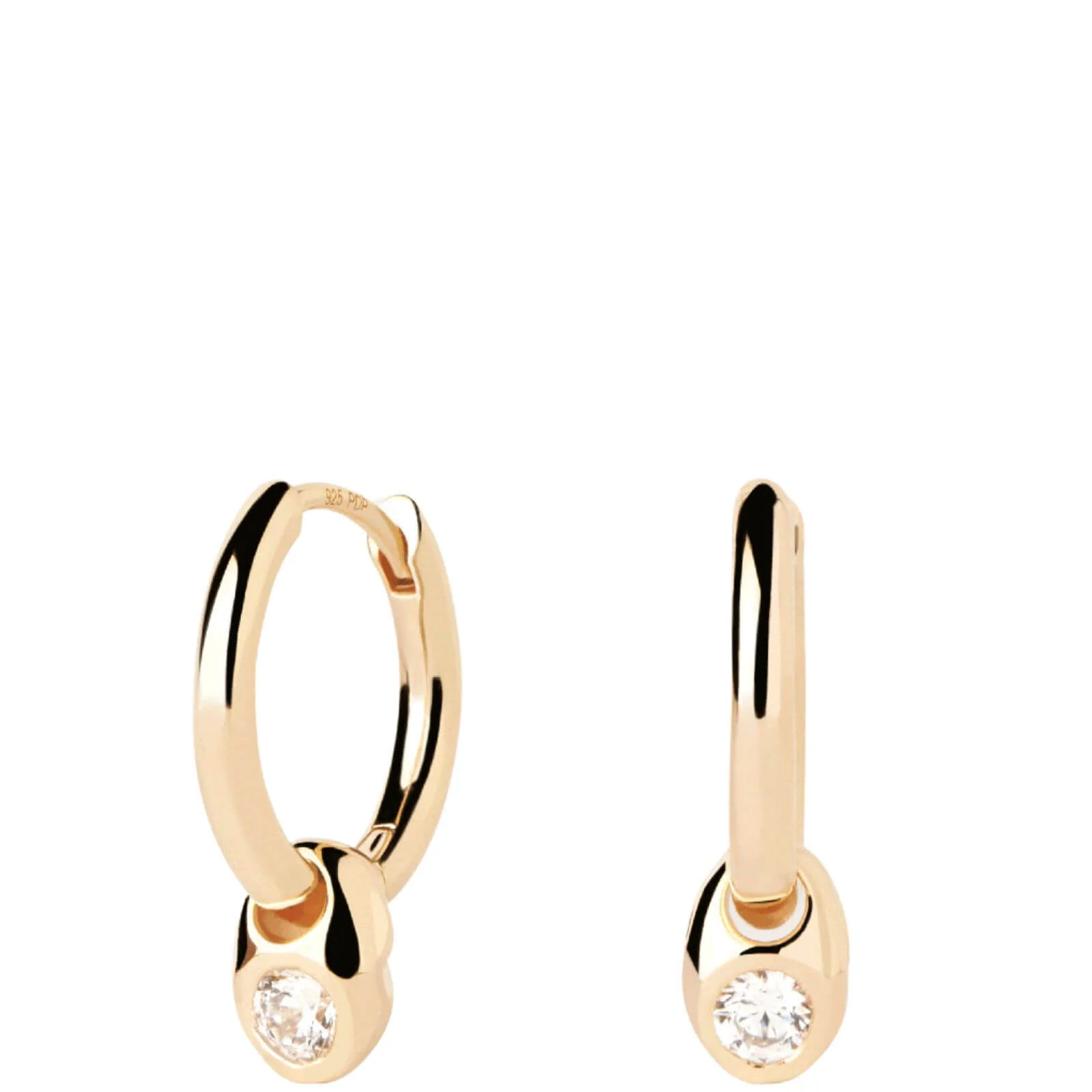 PDPAOLA Gold Delta Hoop Earrings
