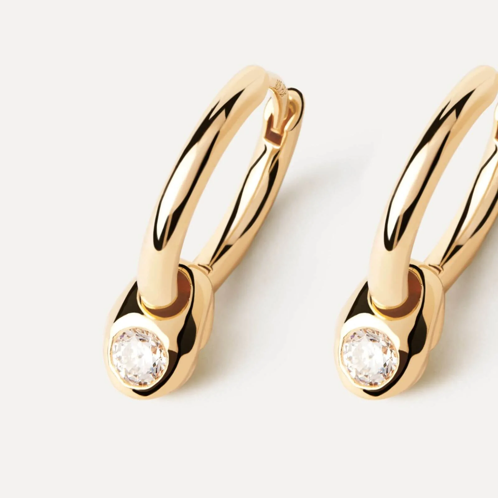 PDPAOLA Gold Delta Hoop Earrings - Image 3