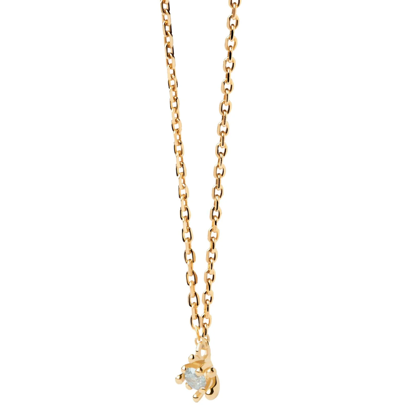 PDPAOLA Gold Fleur Grey Necklace