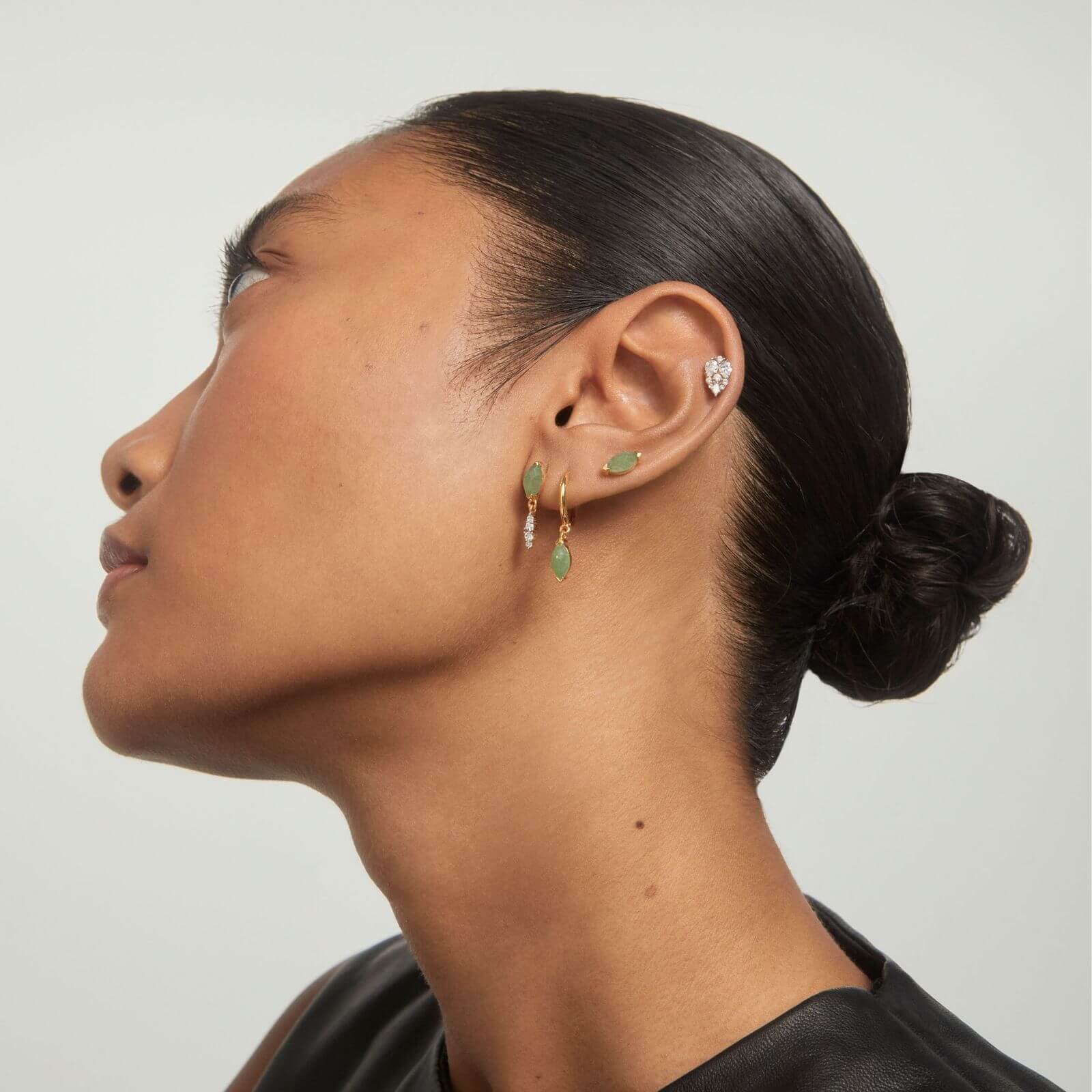 PDPAOLA Gold Ginger Aventurine Single Earring - Image 2
