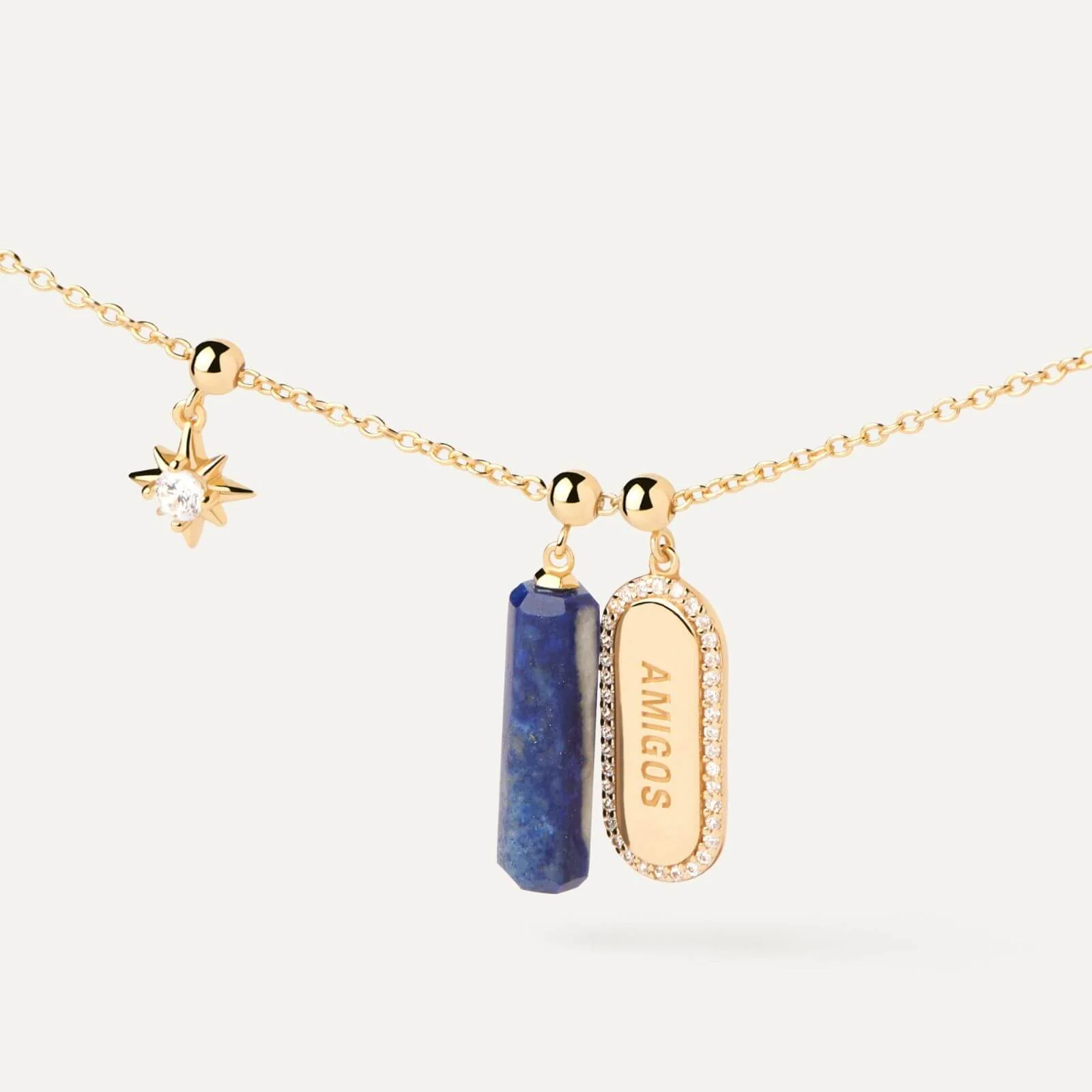 PDPAOLA Gold Lapis Lazuli Charm - Image 2