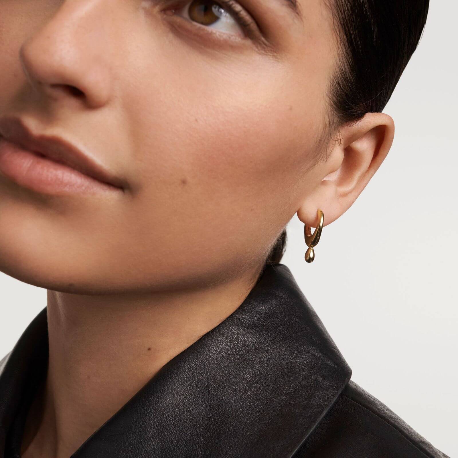 PDPAOLA Gold Lava Hoop Earrings - Image 2