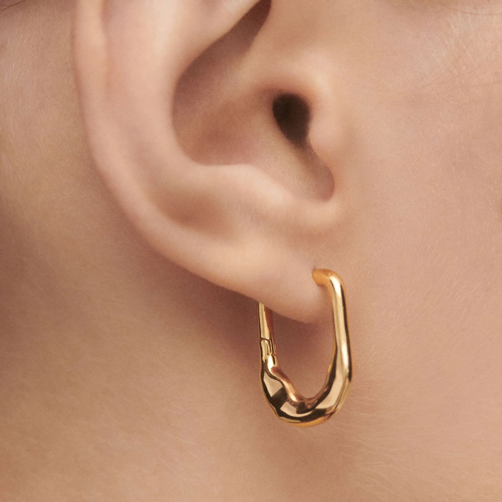 PDPAOLA Gold Magma Hoop Earrings - Image 2