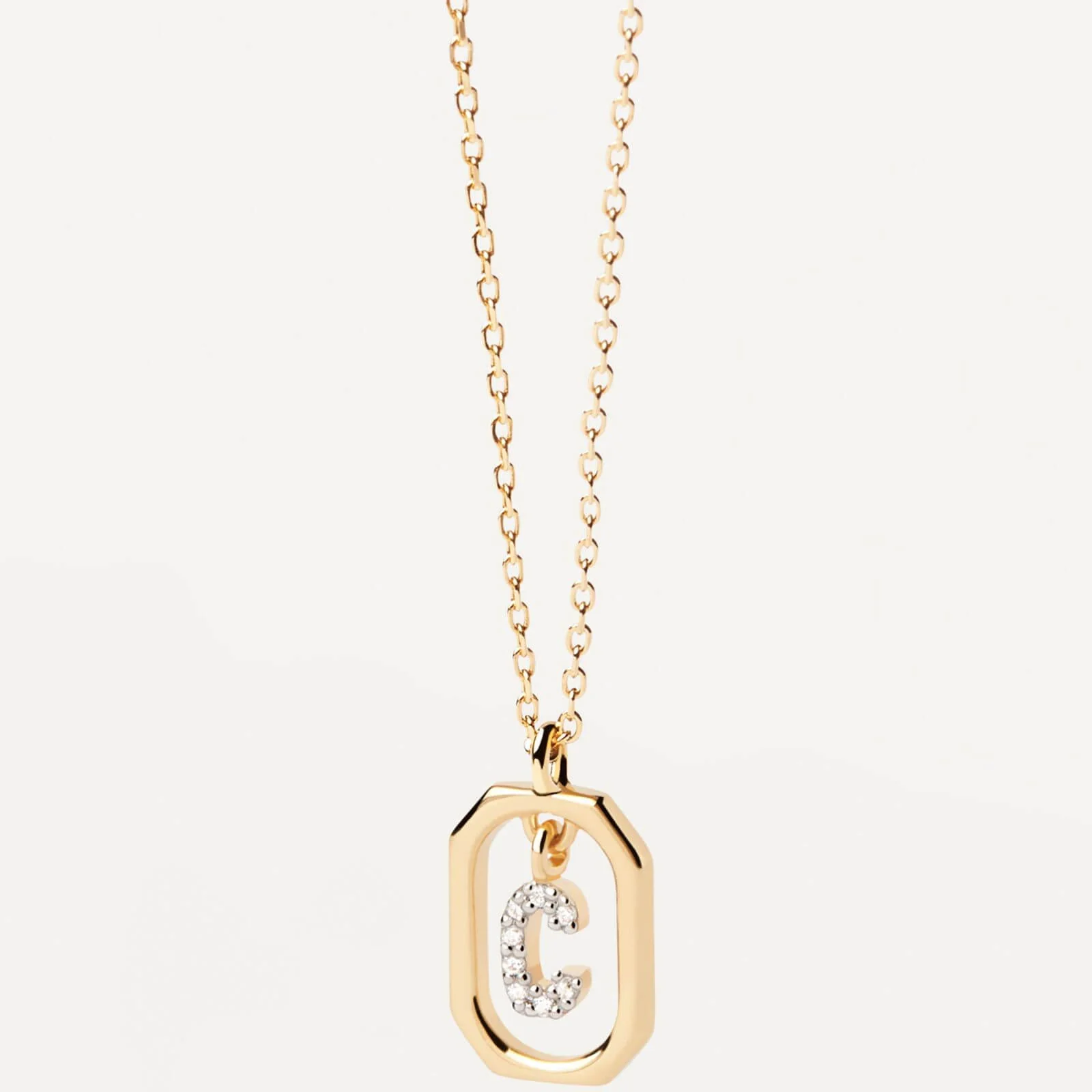PDPAOLA Gold Mini Letter Necklace - Image 4