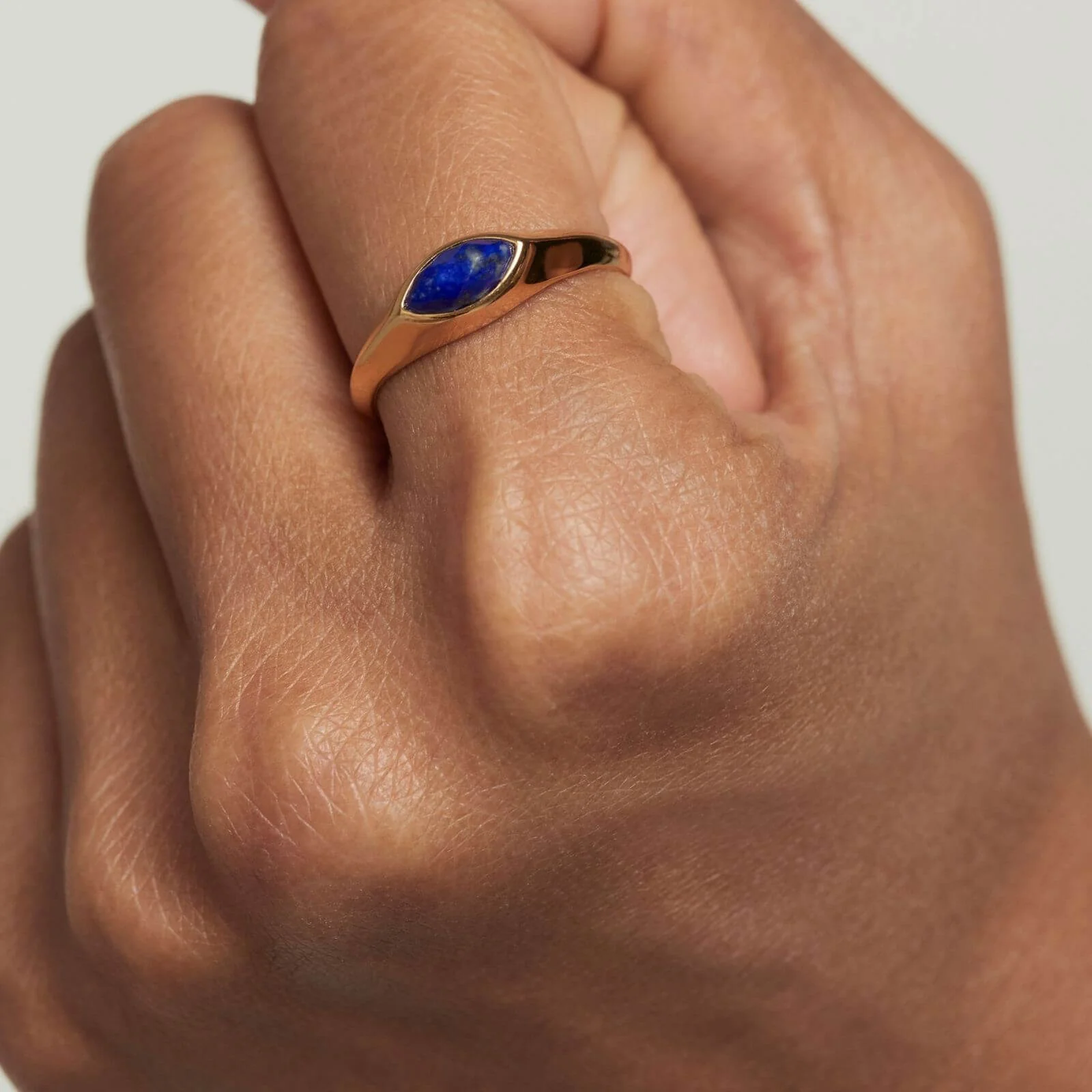 PDPAOLA Gold Nomad Lapis Lazuli Ring - Image 2