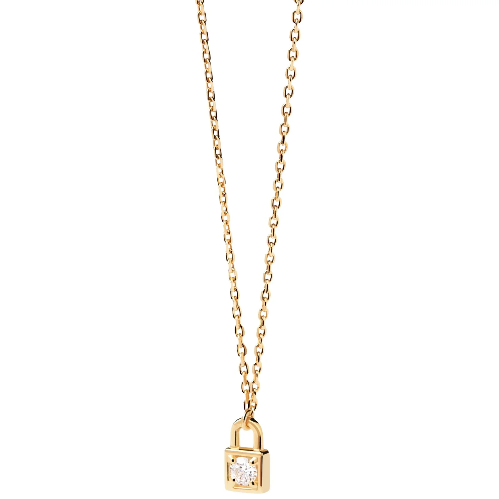 PDPAOLA Gold Padlock Necklace