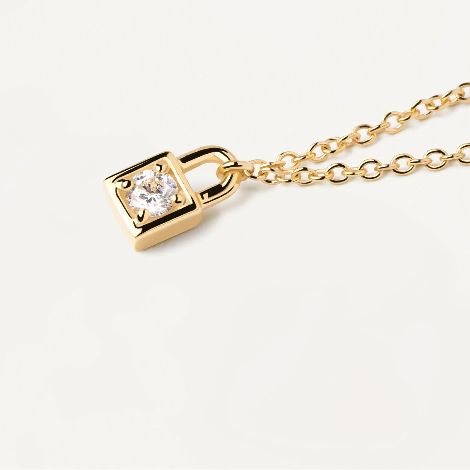 PDPAOLA Gold Padlock Necklace - Image 2
