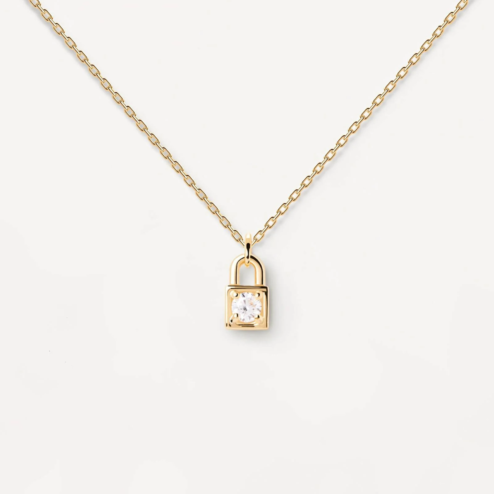 PDPAOLA Gold Padlock Necklace - Image 3