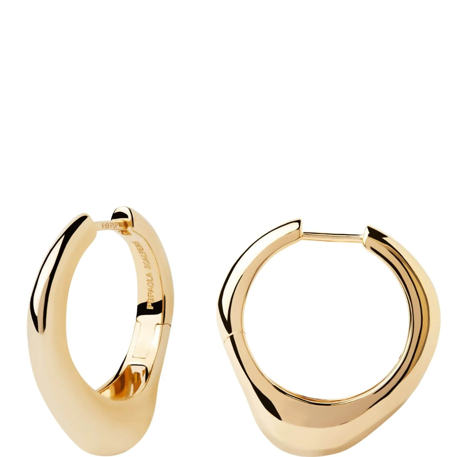 PDPAOLA Gold Riba Hoop Earrings