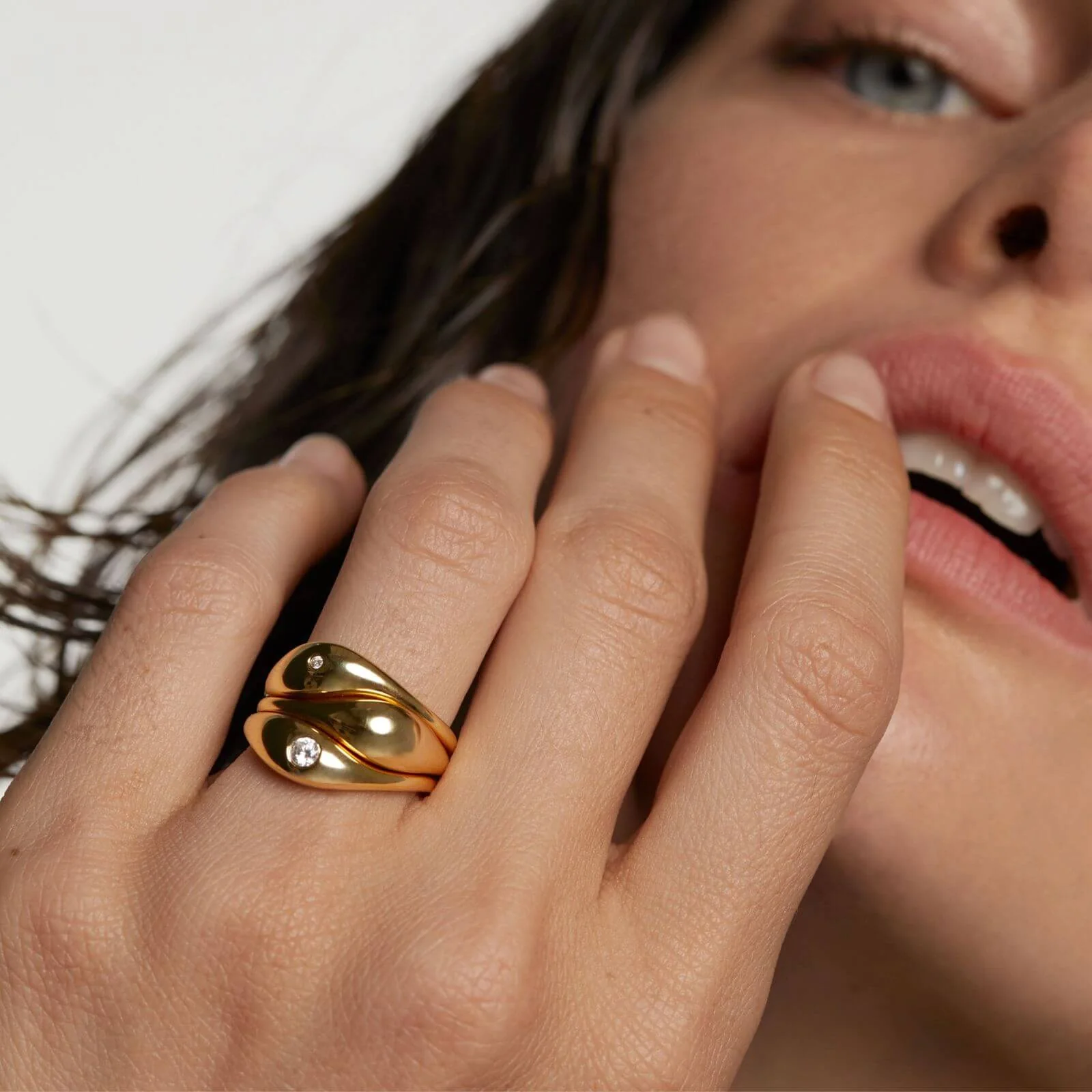 PDPAOLA Gold Sugar Ring Set - Image 3