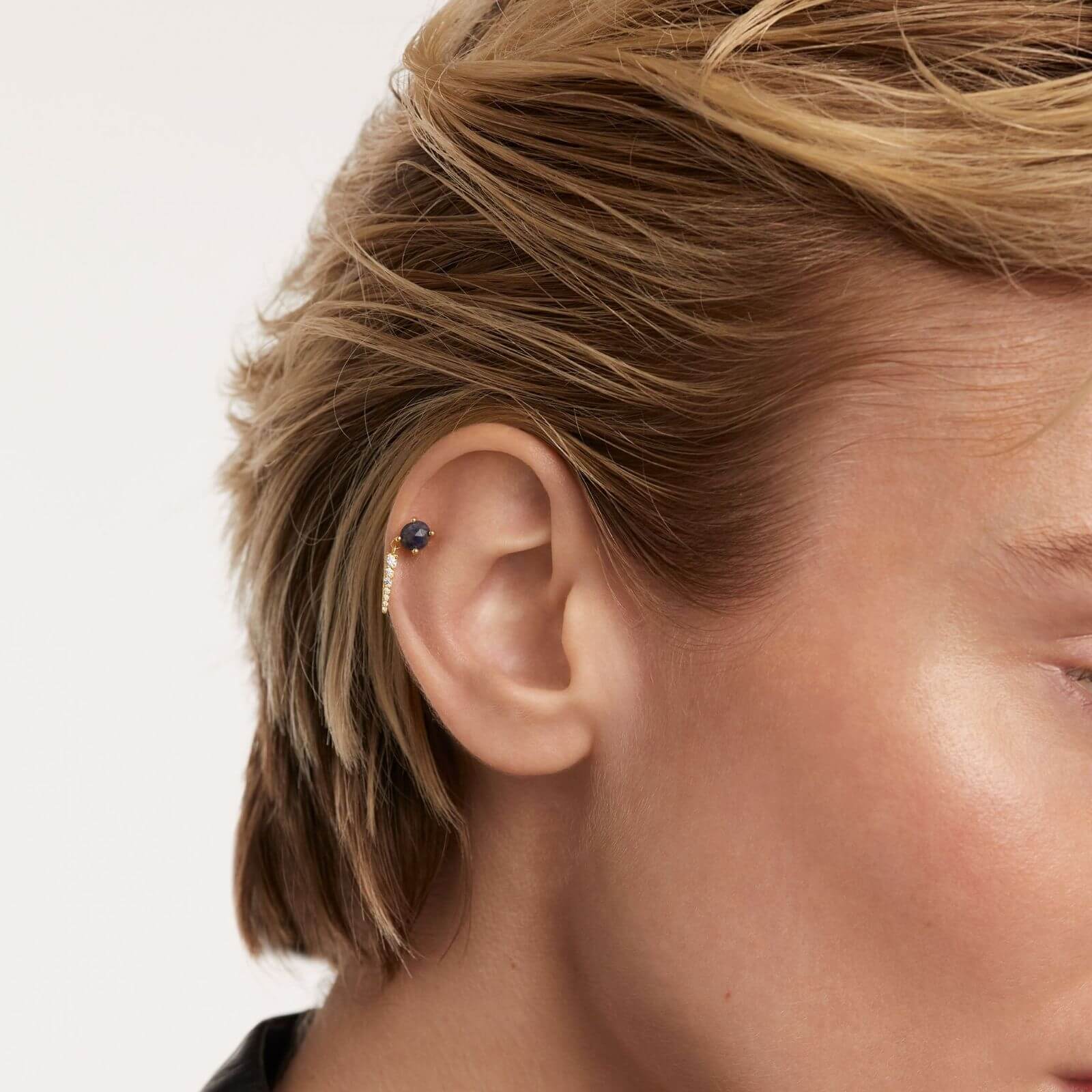 PDPAOLA Gold Yoki Sodalite Single Earring - Image 2