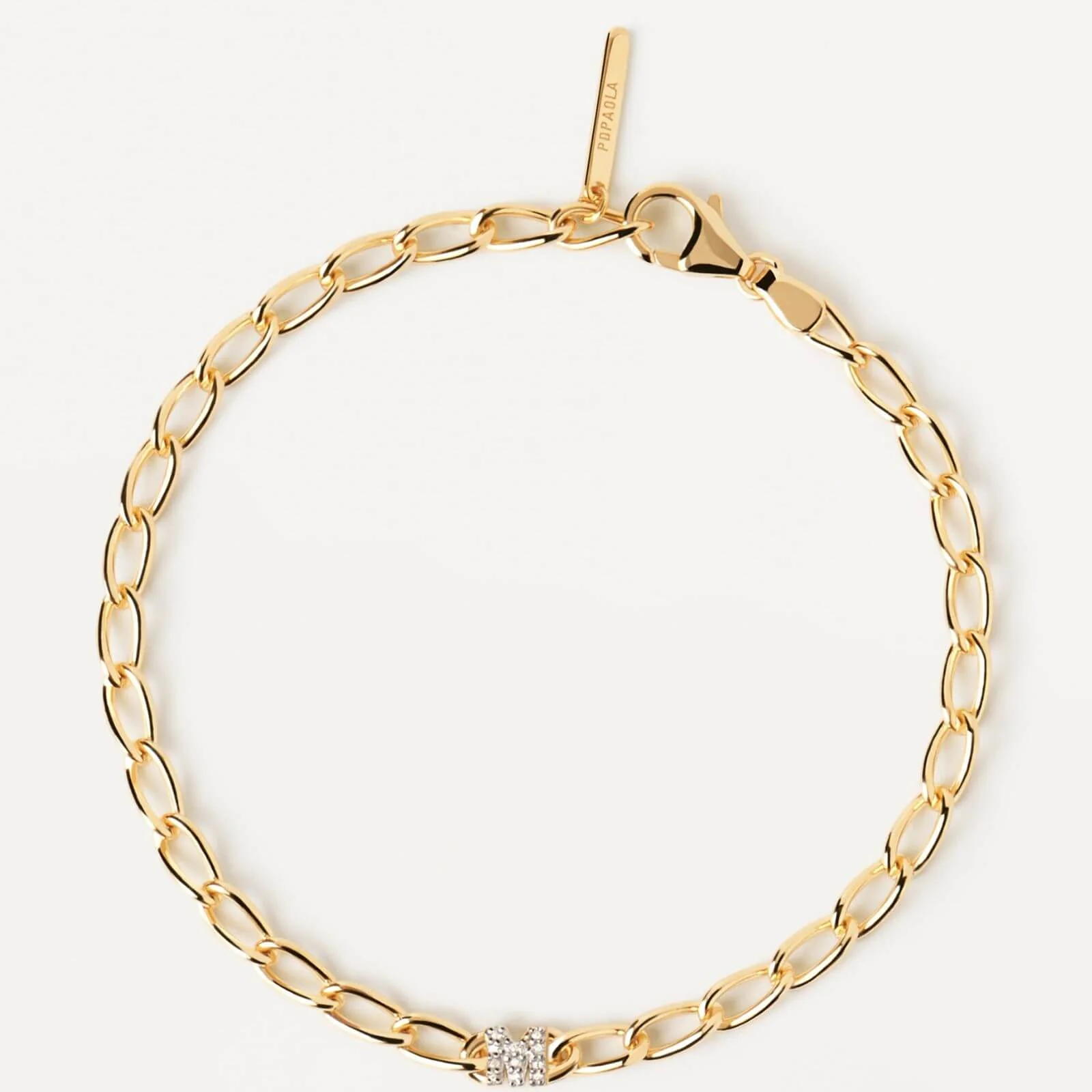 PDPAOLA Letter Gold Chain Bracelet - Image 11