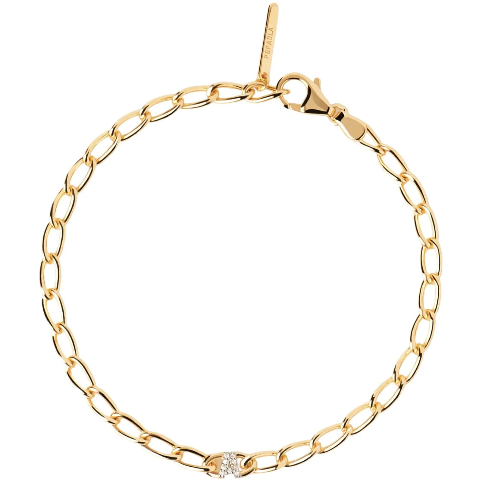 PDPAOLA Letter Gold Chain Bracelet - Image 13