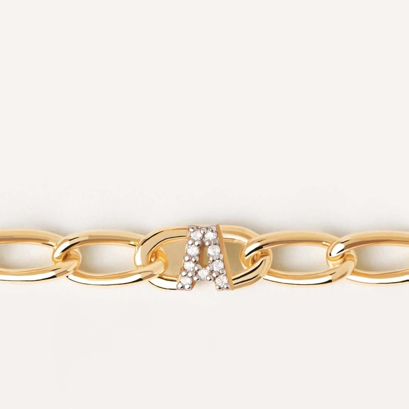 PDPAOLA Letter Gold Chain Bracelet - Image 4