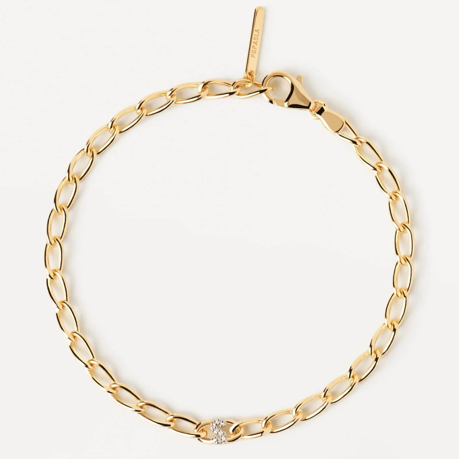 PDPAOLA Letter Gold Chain Bracelet - Image 9
