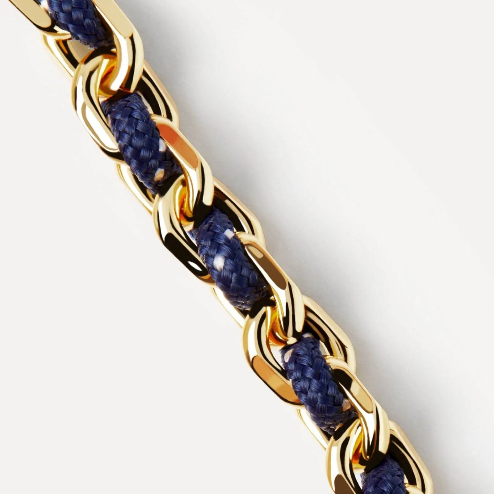 PDPAOLA Midnight Rope & Gold Chain Bracelet - Image 2