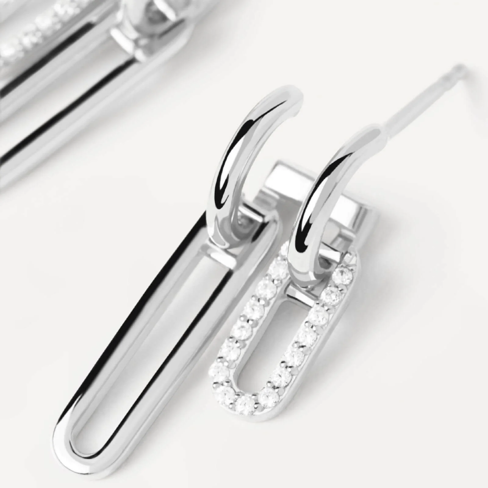 PDPAOLA Nexa Silver Hoop Earrings - Image 2