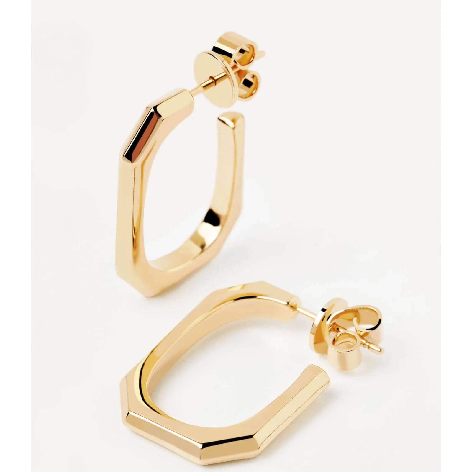 PDPAOLA Signature Gold Hoop Earrings - Image 2