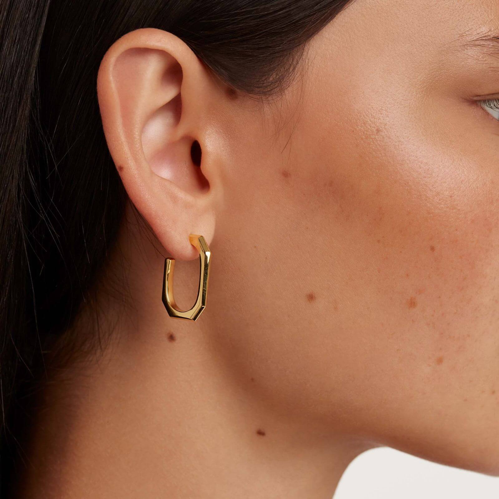 PDPAOLA Signature Gold Hoop Earrings - Image 3