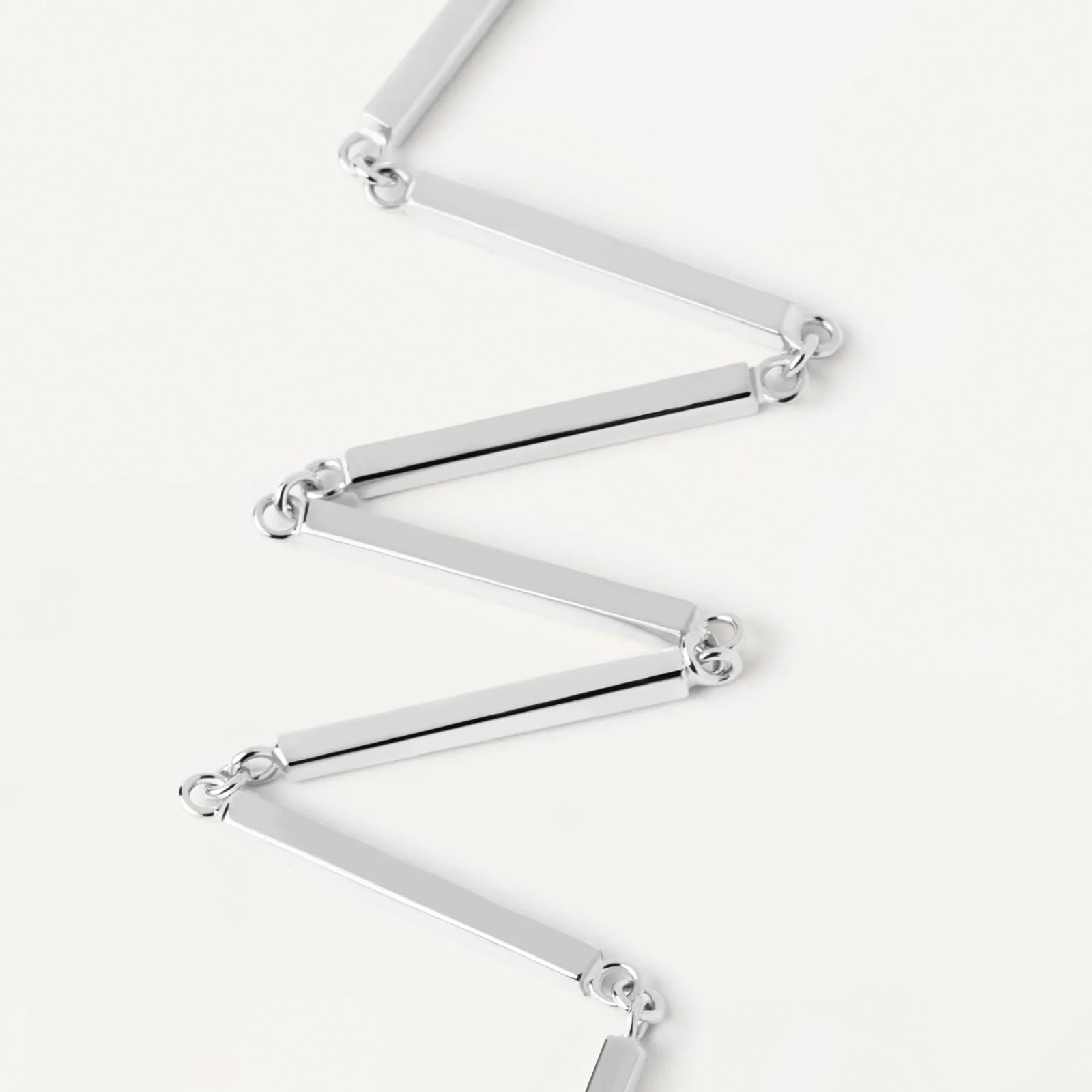PDPAOLA Silver Bar Chain Necklace - Image 2