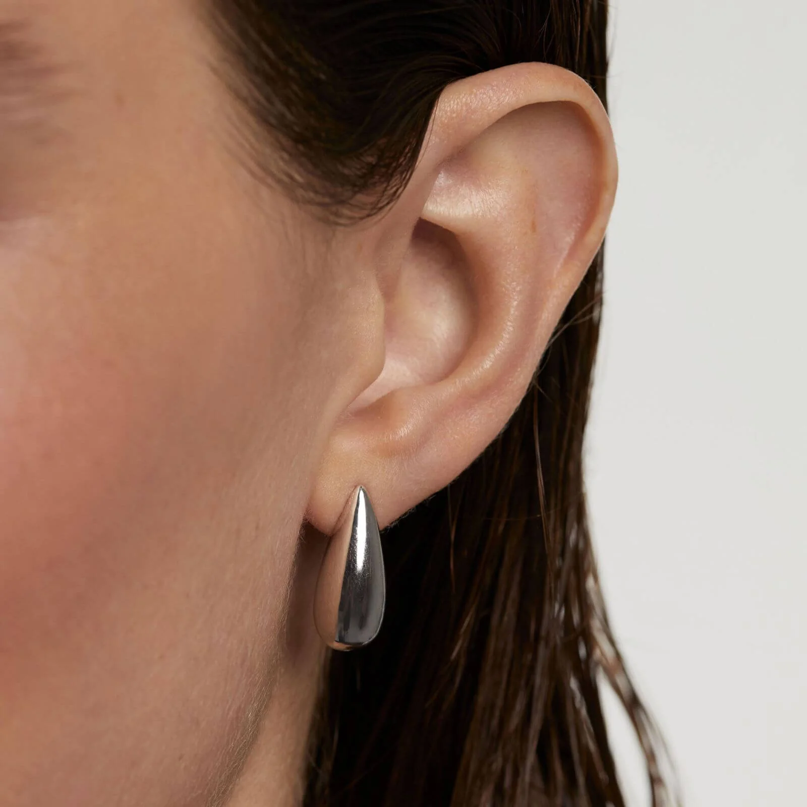 PDPAOLA Silver Large Sugar Earrings - Image 2