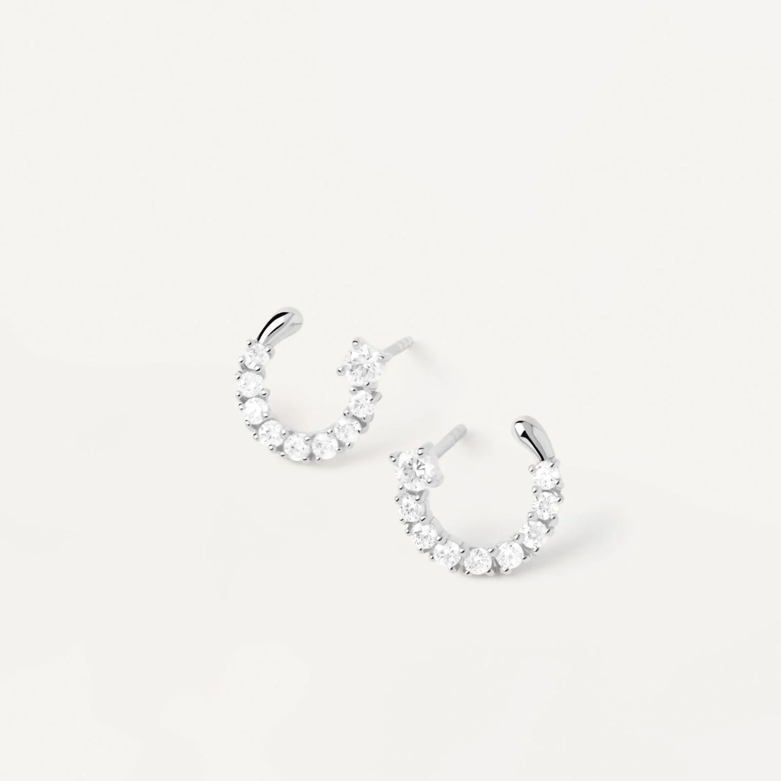 PDPAOLA Silver Leona Stud Earrings - Image 2