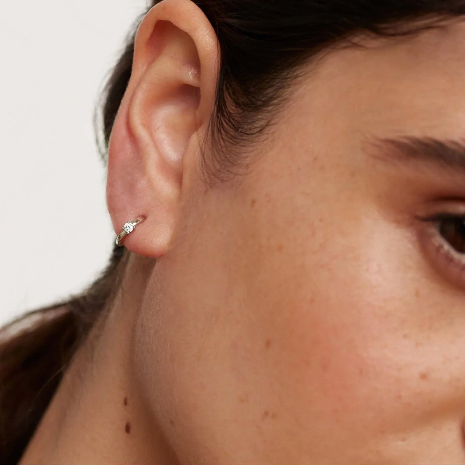 PDPAOLA Silver Solita Hoop Earrings - Image 3