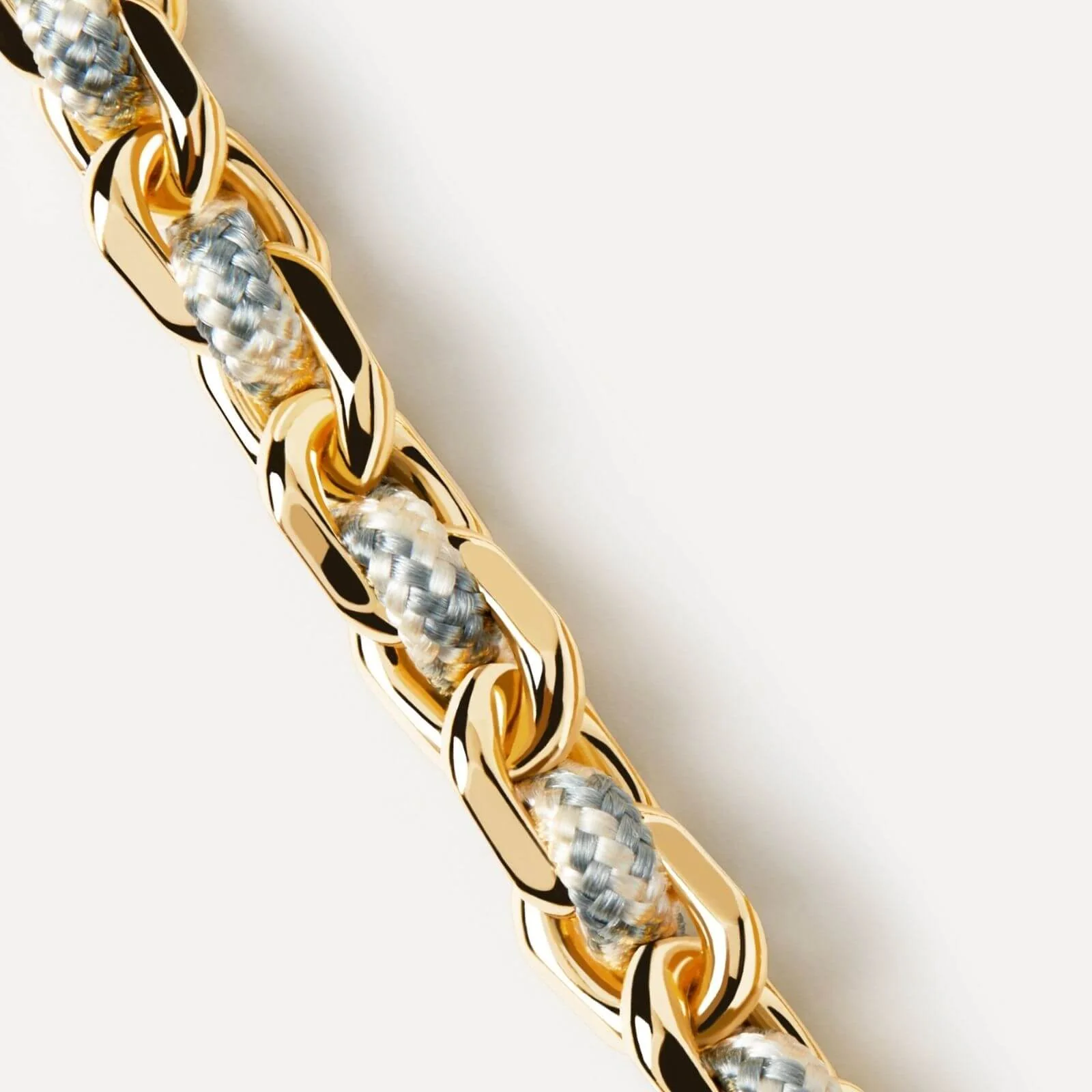 PDPAOLA Sky Blue Rope & Silver Chain Bracelet - Image 2