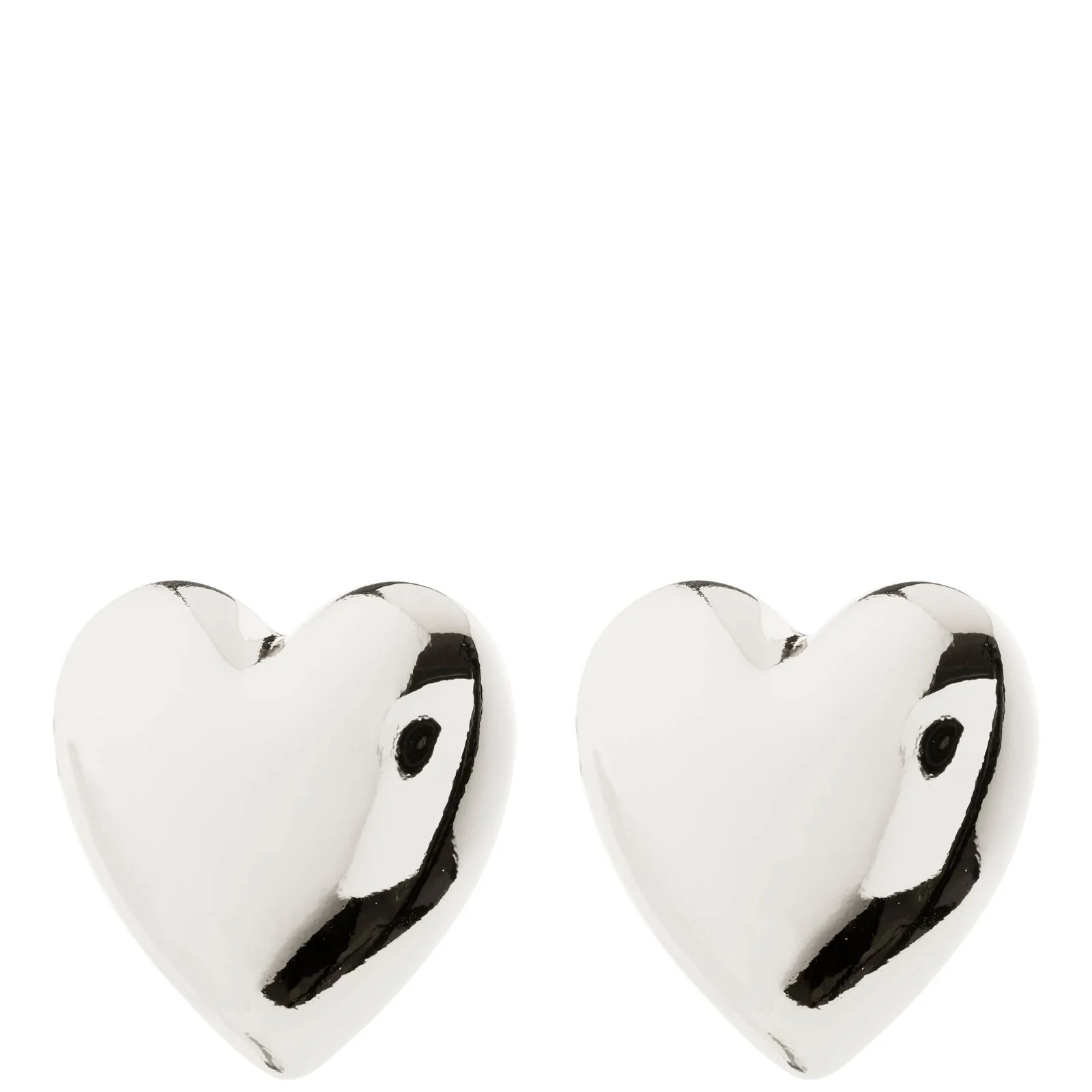 Pilgrim Annemette Silver Large Heart Stud Earrings