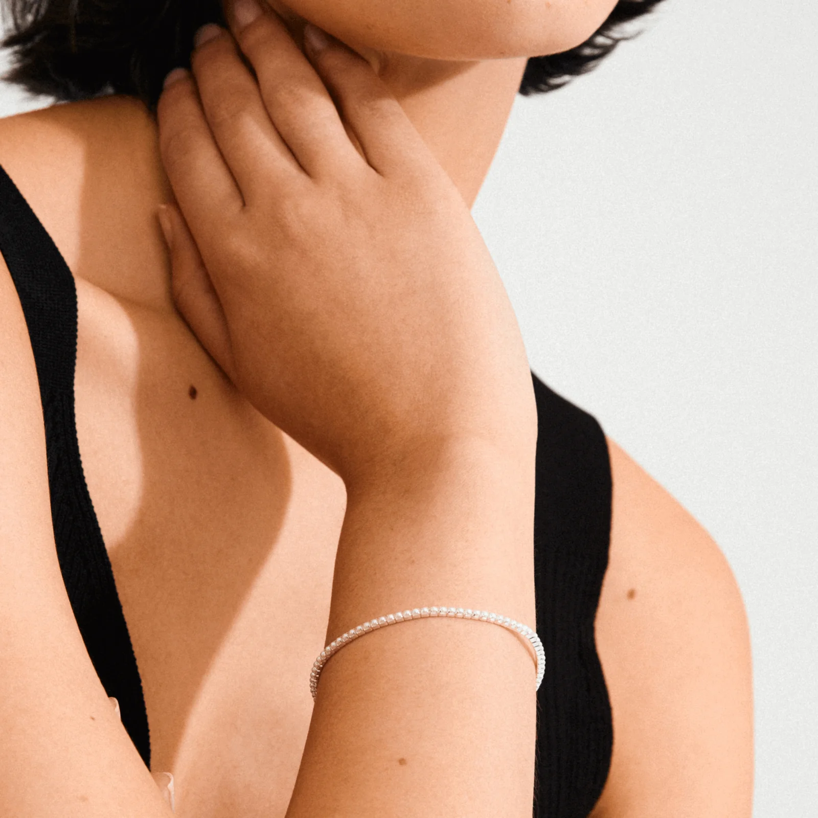 Pilgrim Arash Silver Pearl Dainty Stretch Bracelet - Image 2