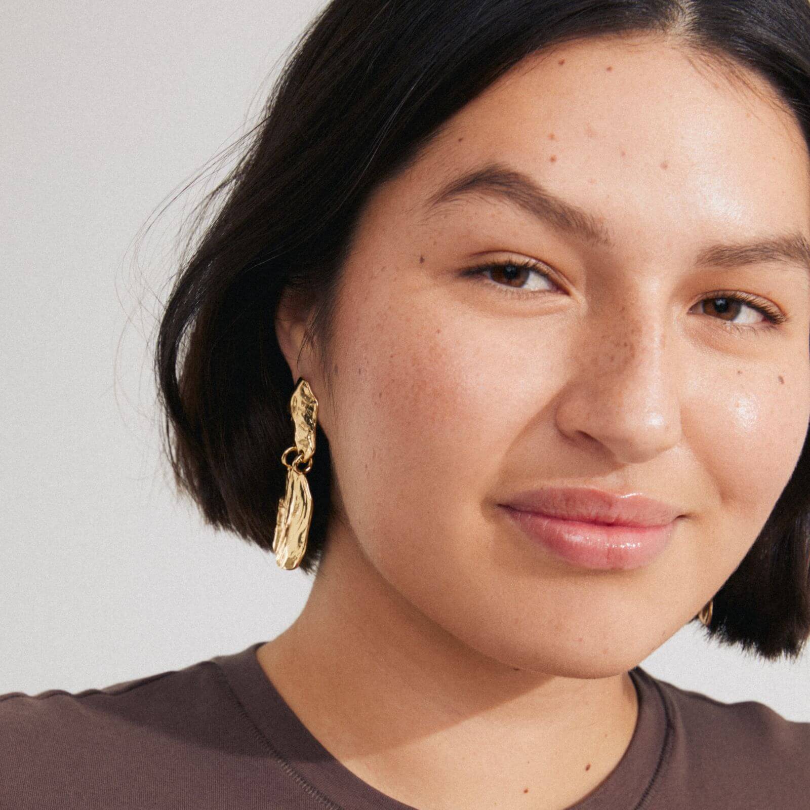 Pilgrim Bloom Gold Statement Earrings - Image 2