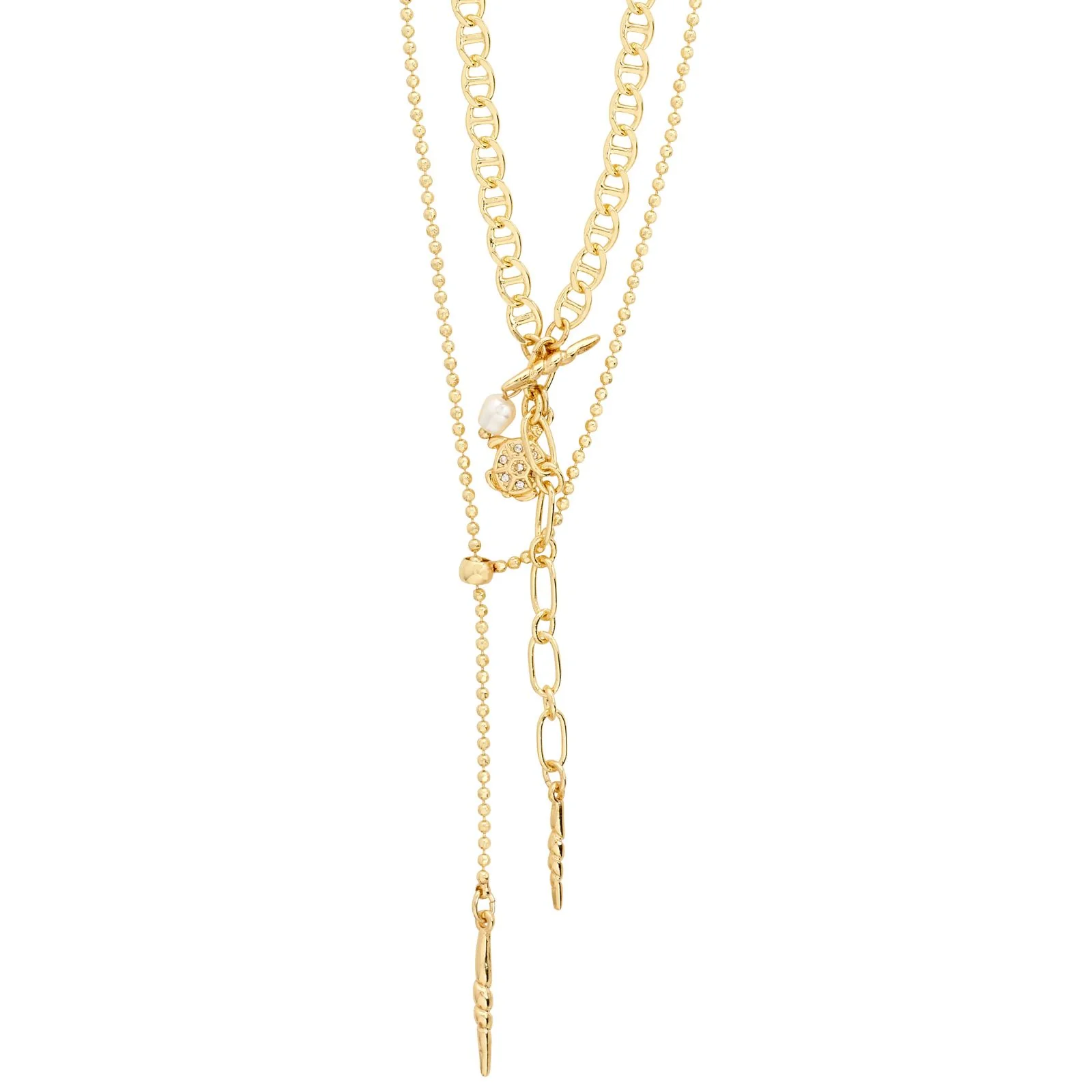 Pilgrim Breeze Gold Double Necklace