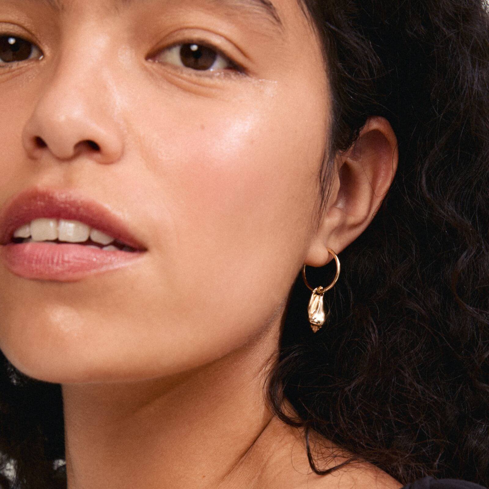 Pilgrim Breeze Gold Hoop Earrings - Image 2