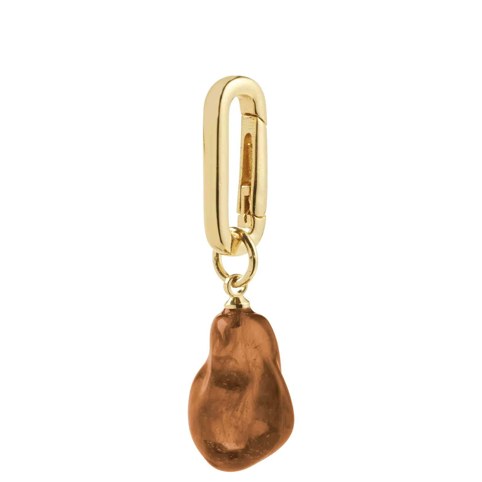 Pilgrim Charm Gold Amber Stone Pendant