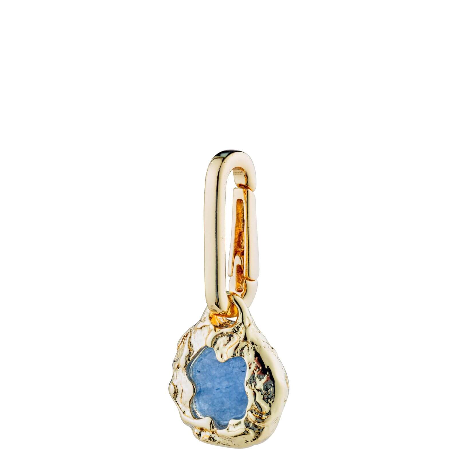 Pilgrim Charm Gold Blue Natural Stone Pendant