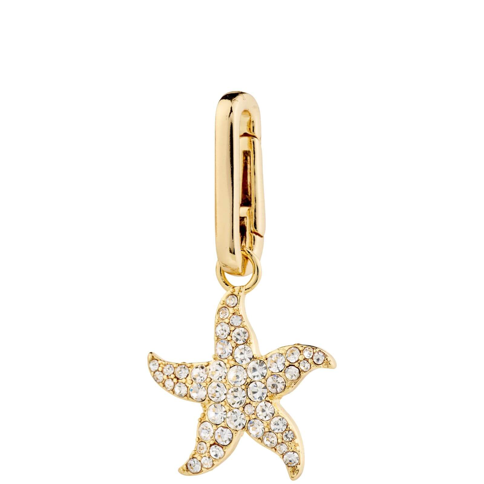 Pilgrim Charm Gold Crystal Starfish Pendant