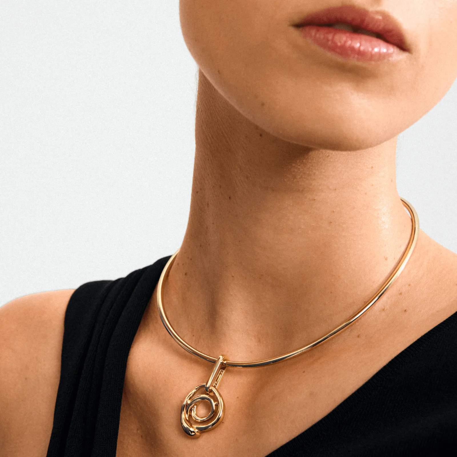 Pilgrim Charm Gold Curl Pendant - Image 2