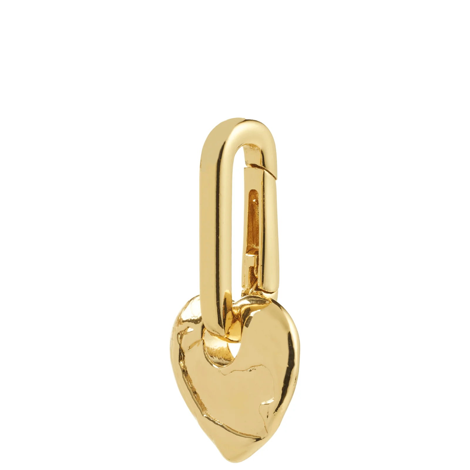 Pilgrim Charm Gold Rough Heart Pendant