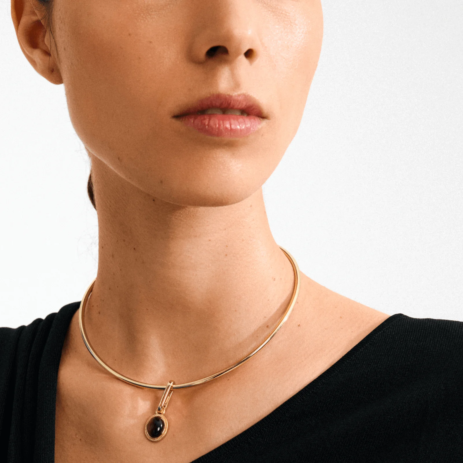 Pilgrim Charm Gold Tiger Eye Medallion Pendant - Image 2