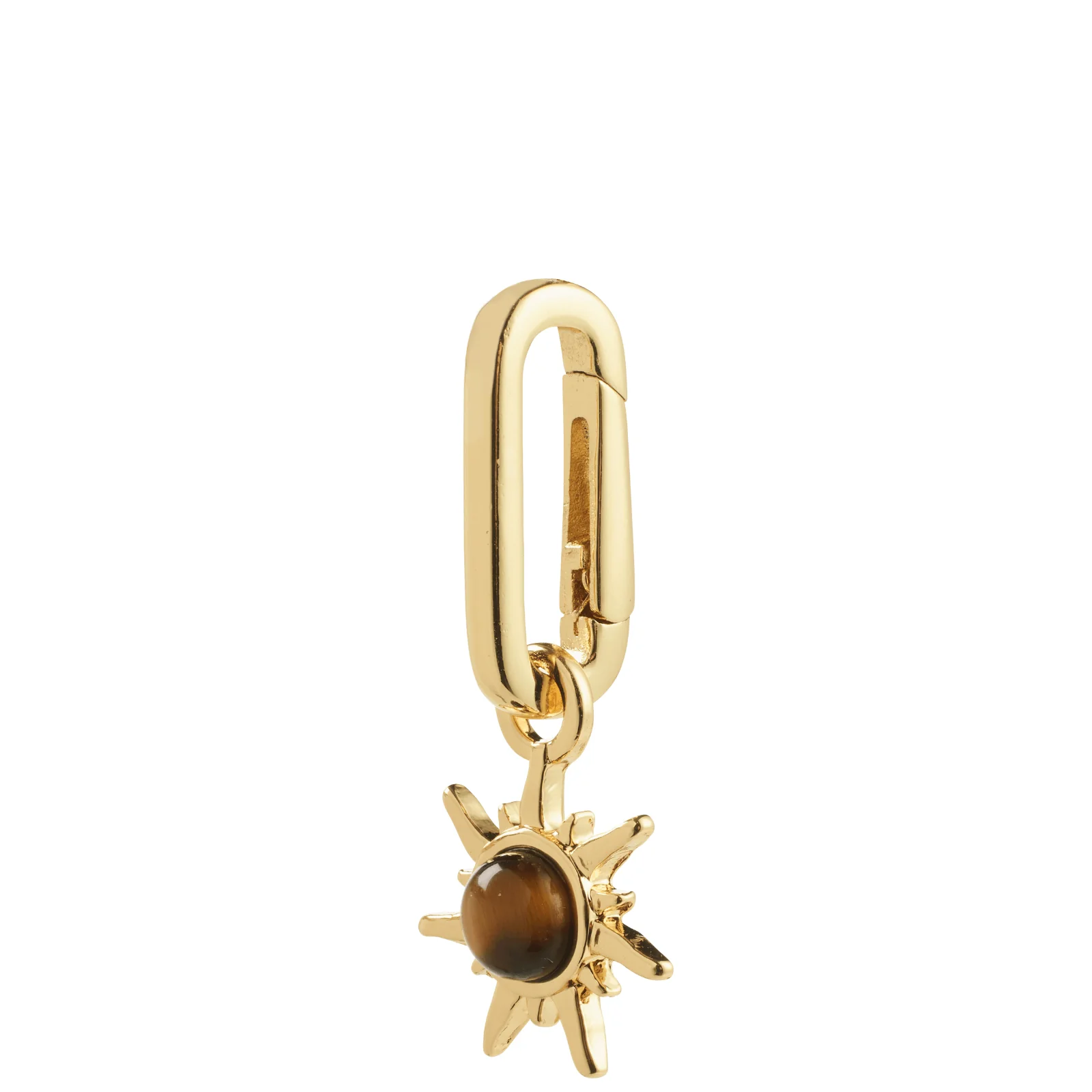 Pilgrim Charm Gold Tiger Eye Sun Pendant