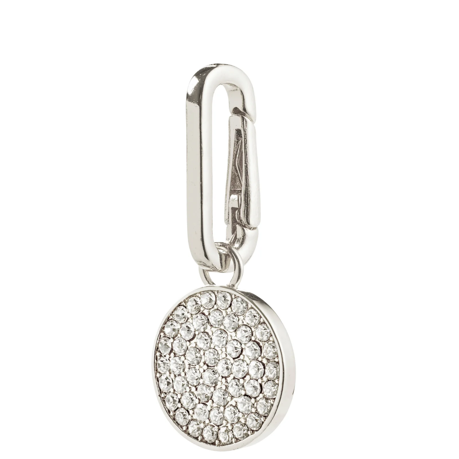 Pilgrim Charm Silver Crystal Coin Pendant