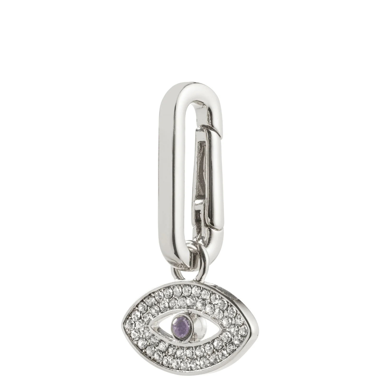 Pilgrim Charm Silver Crystal Eye Pendant