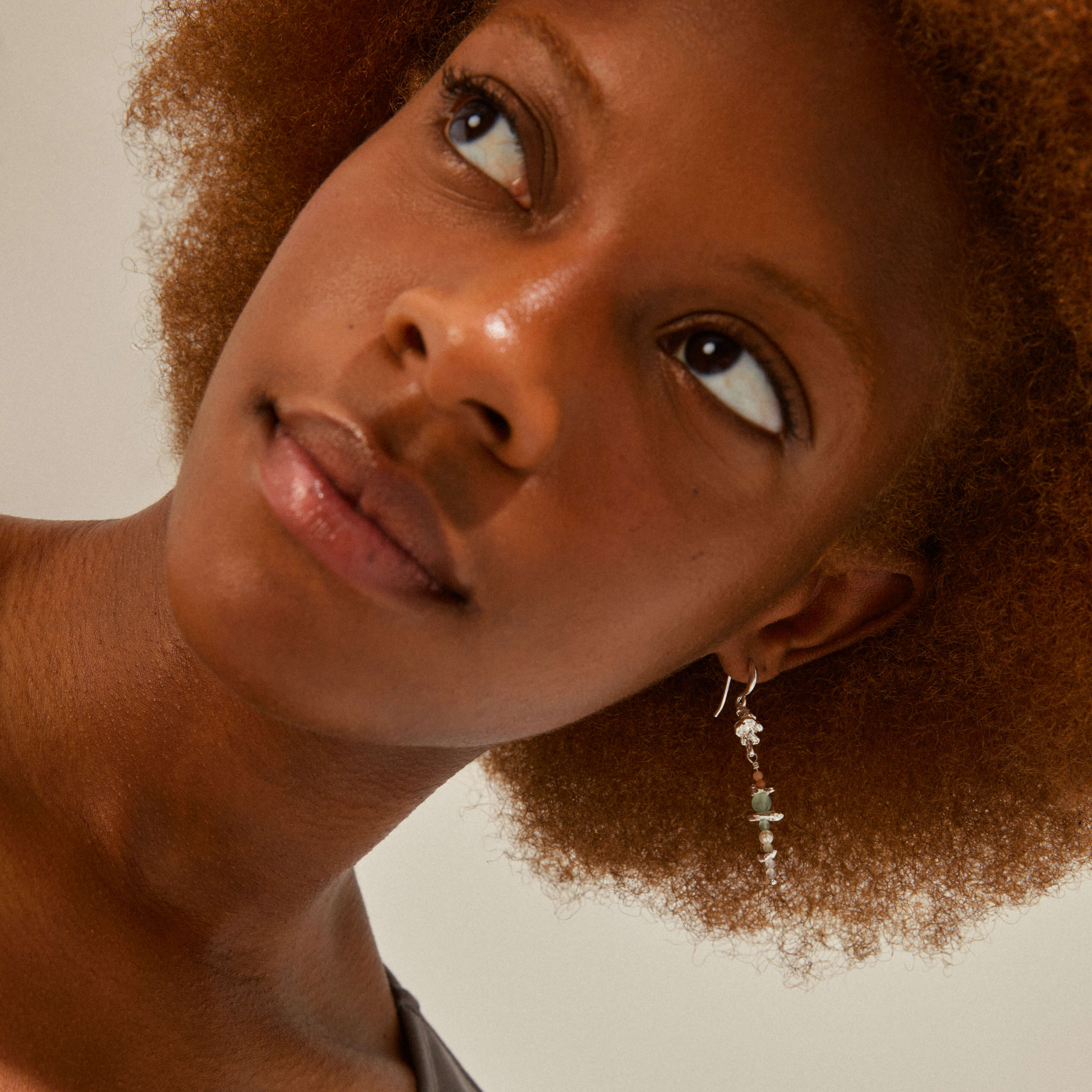 Pilgrim Cloud Silver Semi Precious Drop Earrings - Image 2