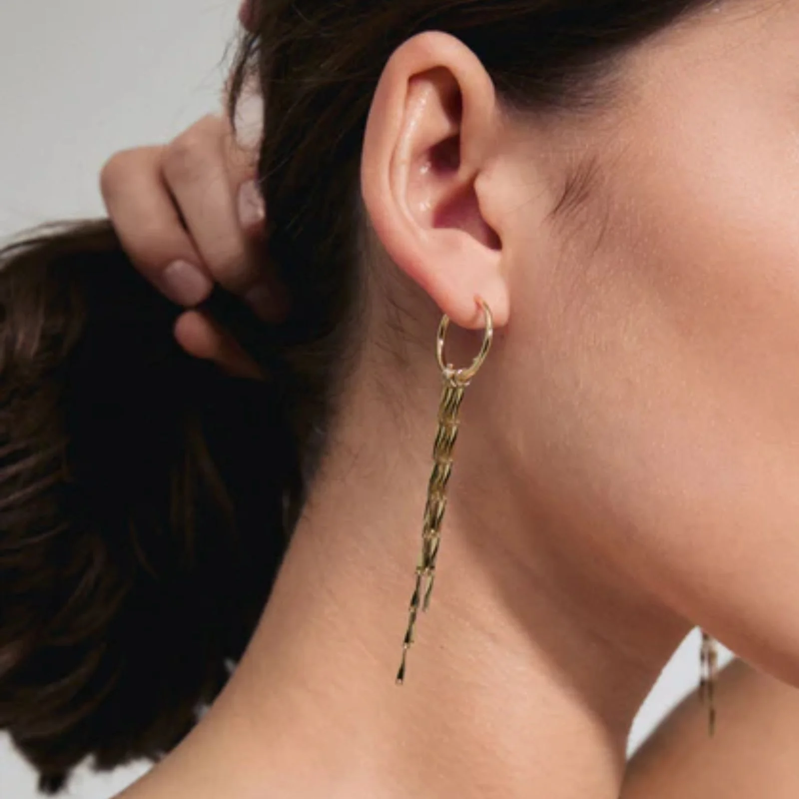 Pilgrim Connect Gold Statement Hoop Drop Earrings - Image 2