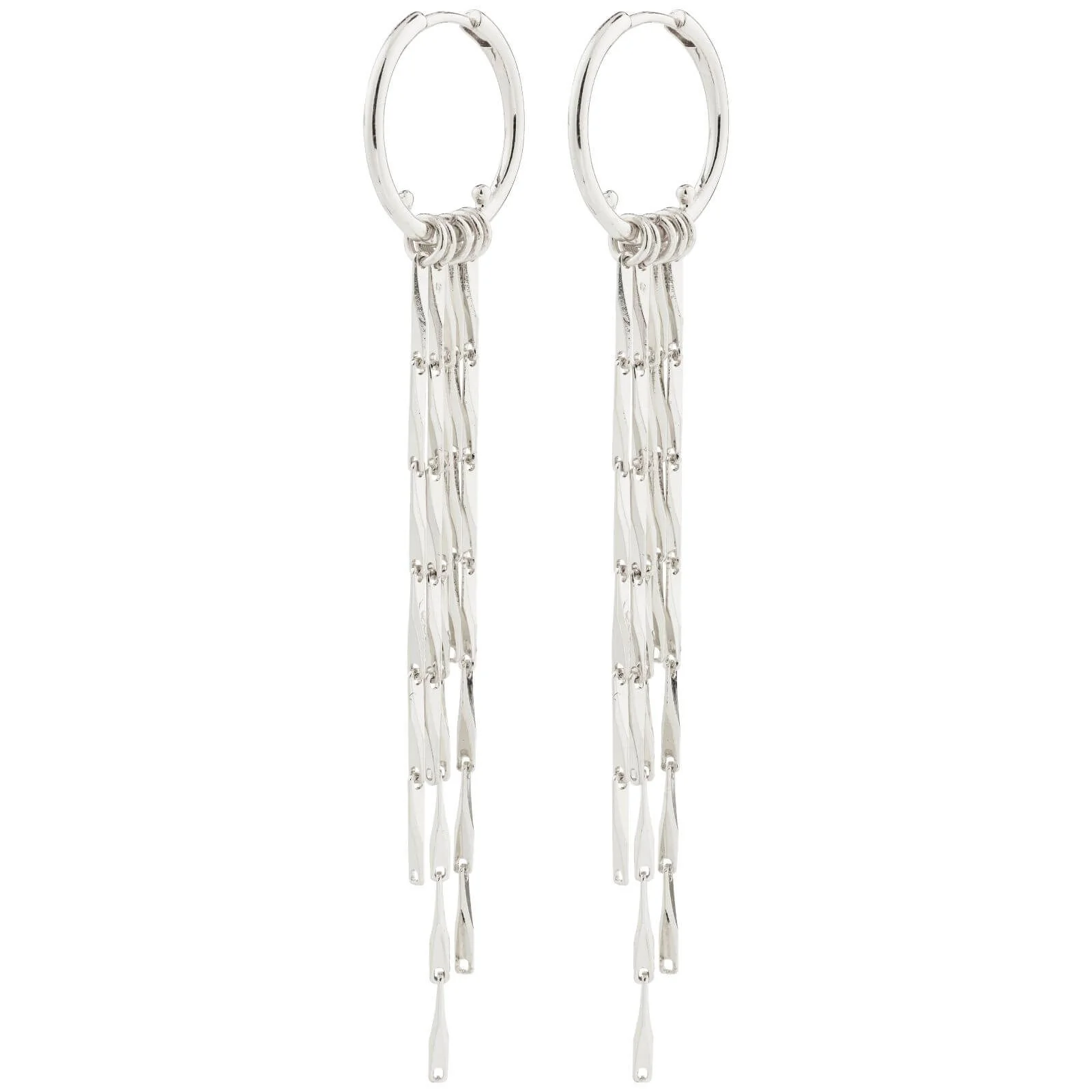 Pilgrim Connect Silver Hoop Earrings